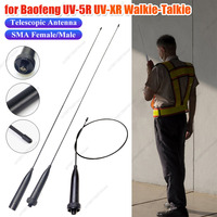 For Baofeng UV-5R UV-XR Walkie-Talkie SMA Female/SMA Male External Omnidirectional High-Gain Antenna Dual Band Flexible Antenna