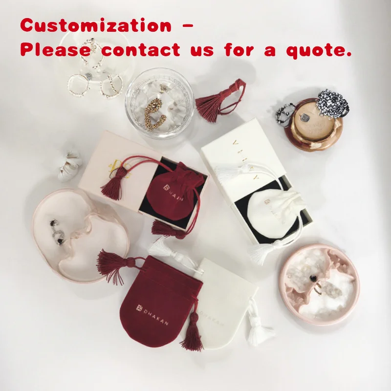 

custom.Custom Soft Velvet Suede Drawstring Jewelry Bag with Half Round Bottom Jewelry Packaging Pouch With Tassel