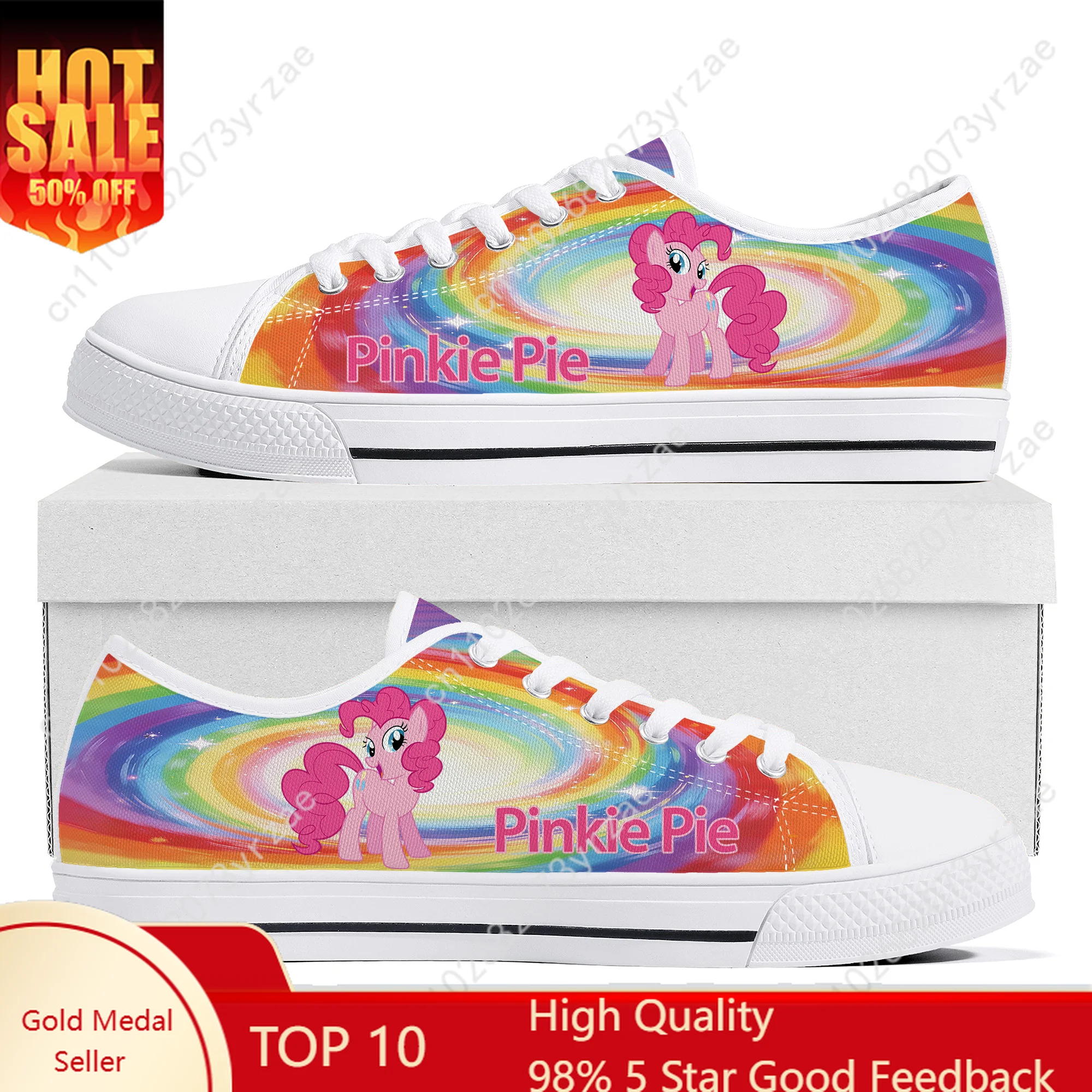 

Кроссовки Pinkie Pie High Low Top для мужчин и женщин, модная повседневная обувь My Little Pony Friendship Is Magic, индивидуальная обувь на заказ