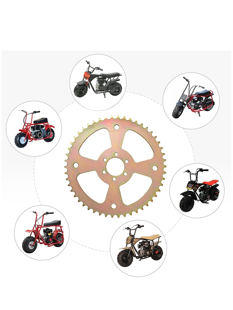 AliExpress TIMZH 420 Chains 40T/50T/60T Teeth Motorcycle Chain Sprockets Rear Back Sprocket Cog For CT100U Mini Bi110cc 125cc 140cc Dirt Pit Bike