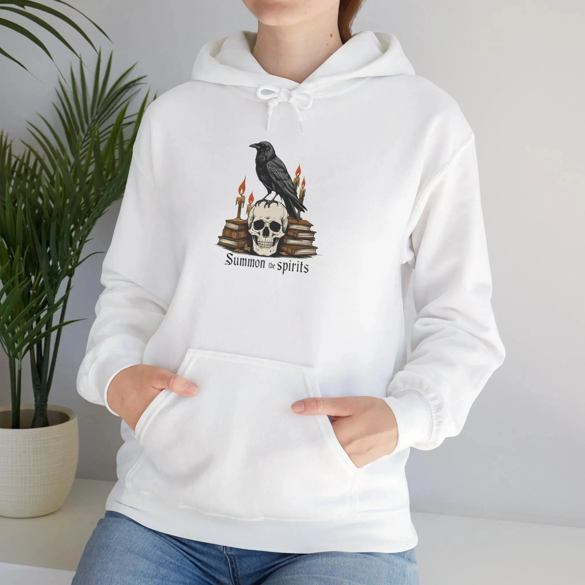 

Autumn and Winter "Gothic Raven Summoning" Mysterious - Trendy Cotton Hoodie, Stylish Dark - Aesthetic Sweatshirt