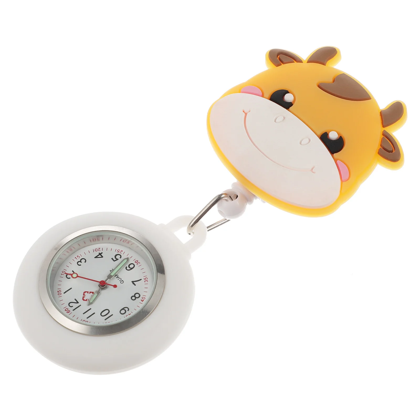 1Pcs Krankenschwester Taschenuhr Versenkbare Schnalle Hängen Cartoon Haken Leichte, Tragbare Skalierbare Abzeichen Medizinische Uhr