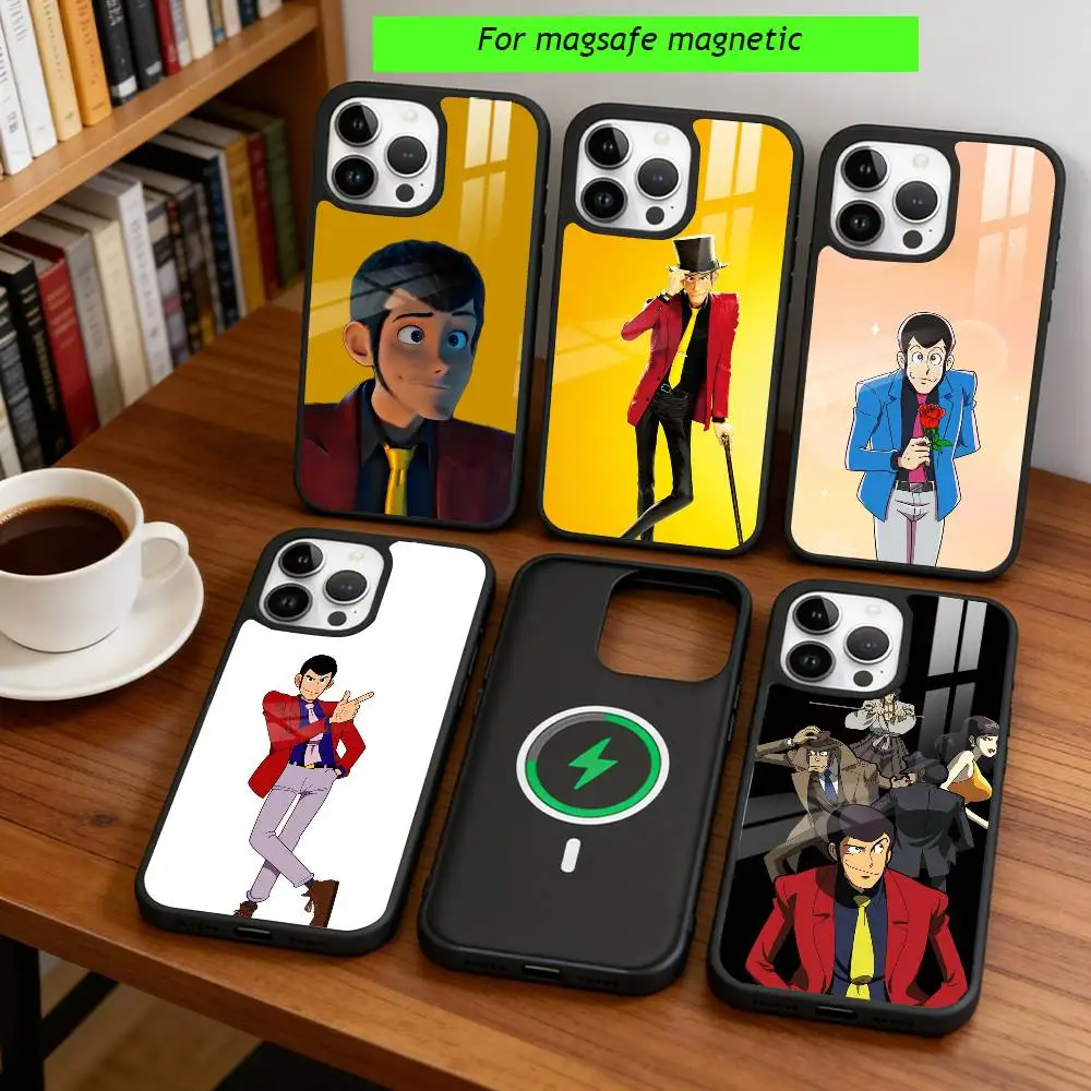 

Anime L-Lupin III Phone Case For iPhone17,16,15,14,13,12,11 Plus,Pro Magnetic For Magsafe Wireless Charging