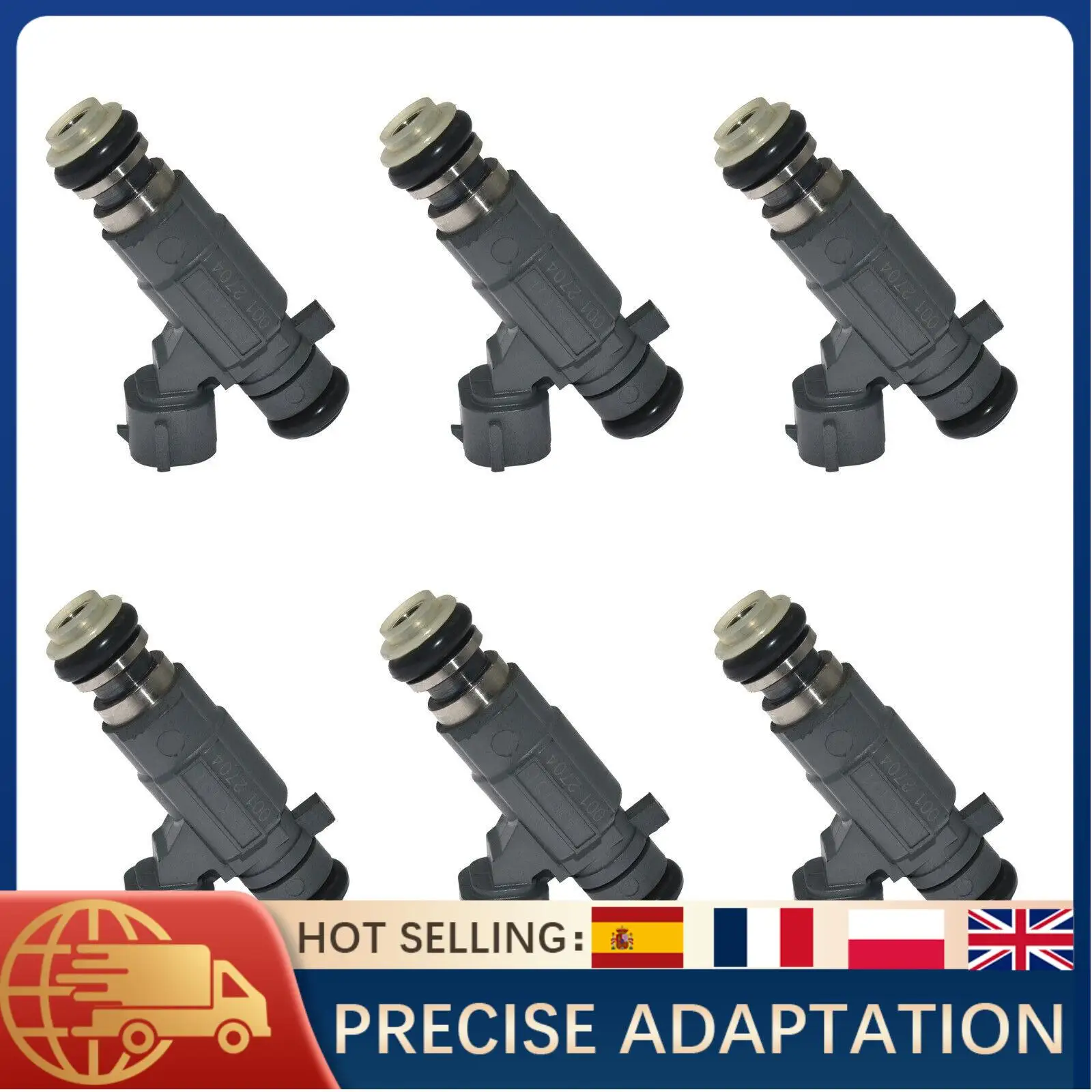 

6PCS Fuel Injectors for Nissan Altima Maxima Murano 3.5L V6 VQ35DE High Impedance OE 16600-AE060 FBJC101