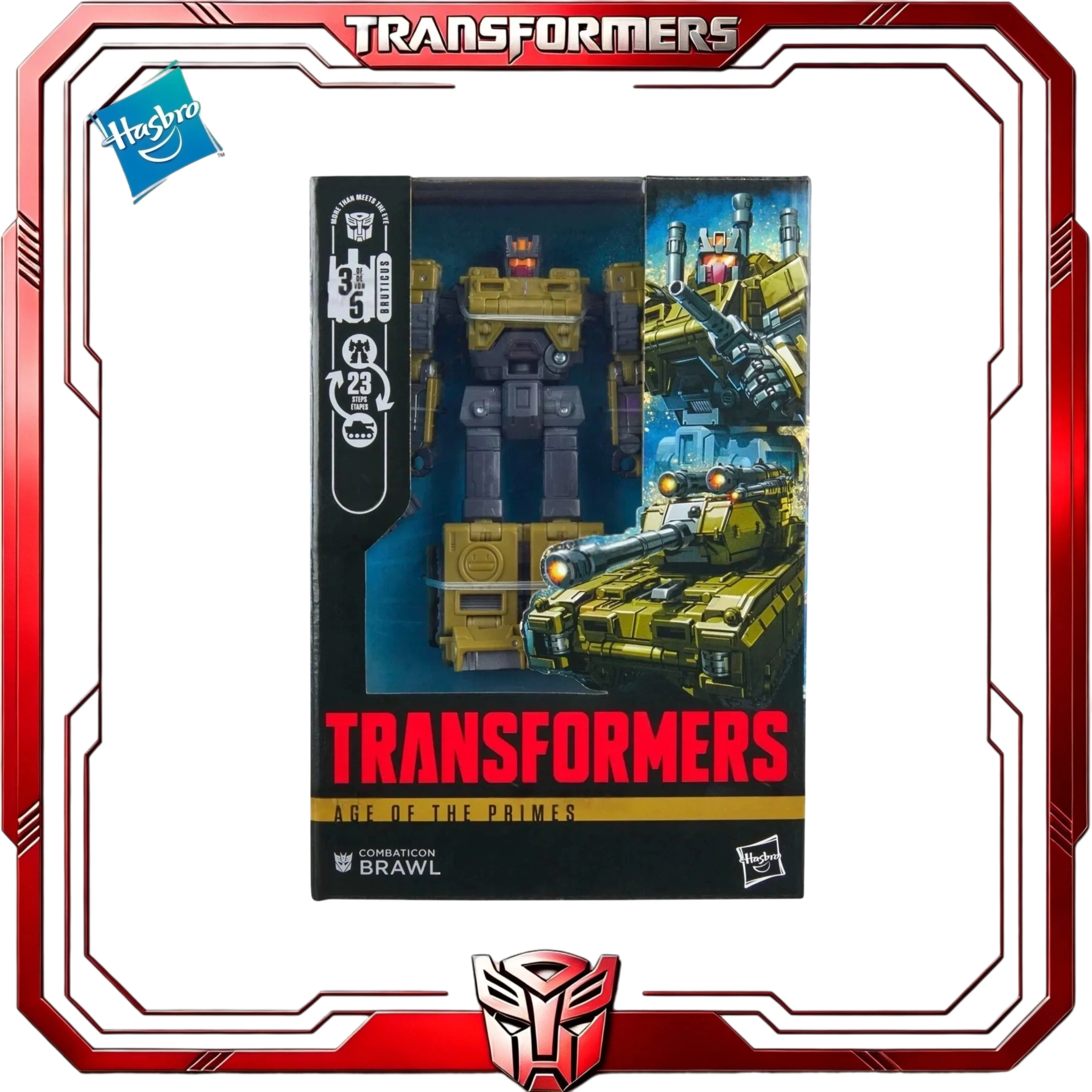 In Stock Transformers Age of the Primes Voyager Brawl Hasbro Combaticon Bruticus Tank Collectible Action Figure For Fans view 4
