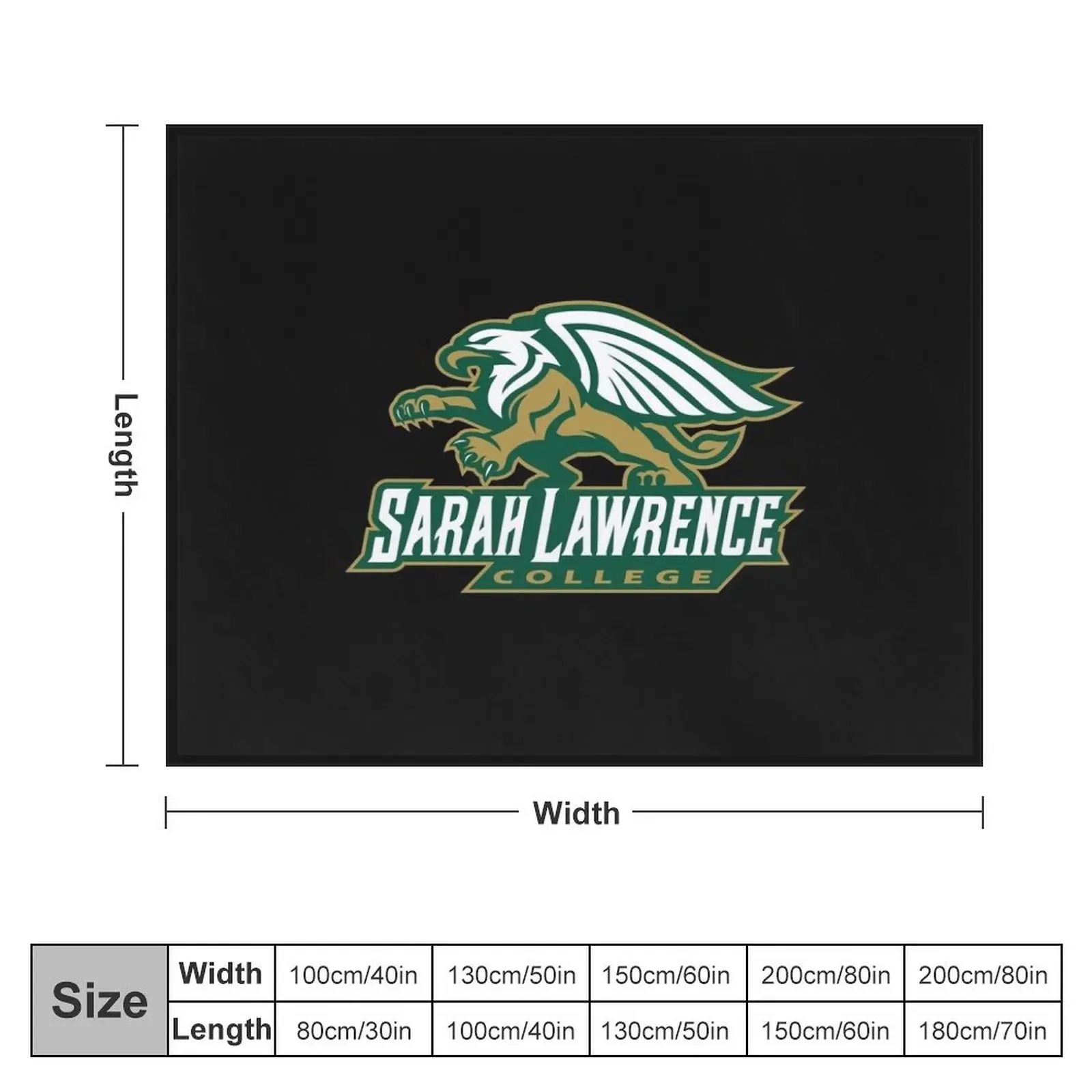 Sarah Lawrence gryphons Throw Blanket Sofa Quilt christmas gifts Blankets