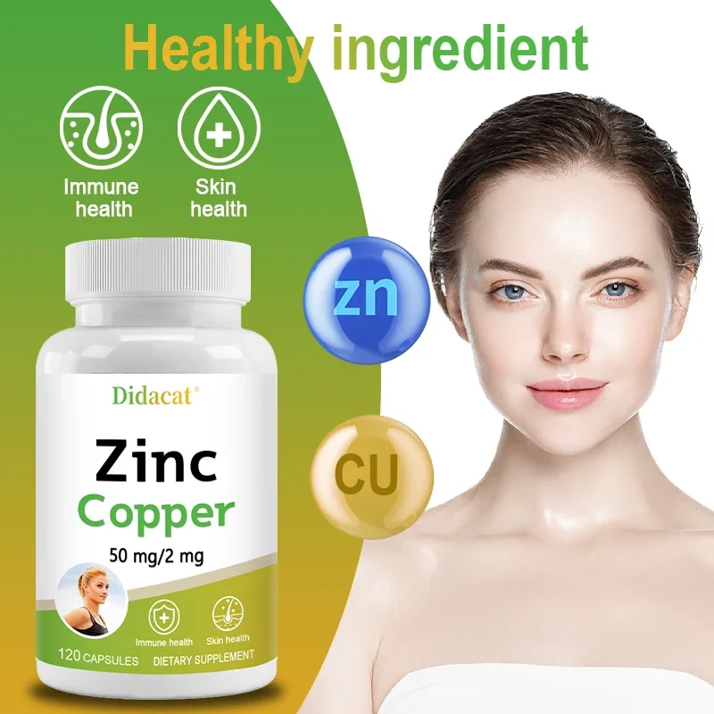 

Zinc 50 Mg, Immune Support and Antioxidant Supplement, Promotes Skin Health, Suitable for Adult Men and Women Nutrition