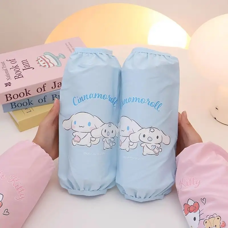 ซานริโอ เฮลโล คิตตี้ มายเมโลดี้ ซินนามอนโรลปลอกแขนลายการ์ตูนสำหรับเด็กผู้หญิง ปลอกแขนน่ารักกันน้ำและป้องกันคราบ