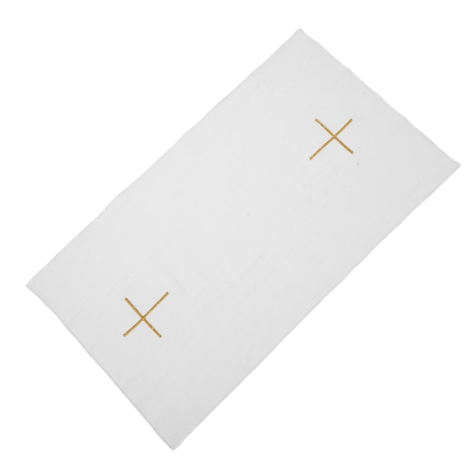 Embroidered White Church Ceremony Cloth Linen Altar Corporal Purificator for Sacramental Communion Mass Liturgy