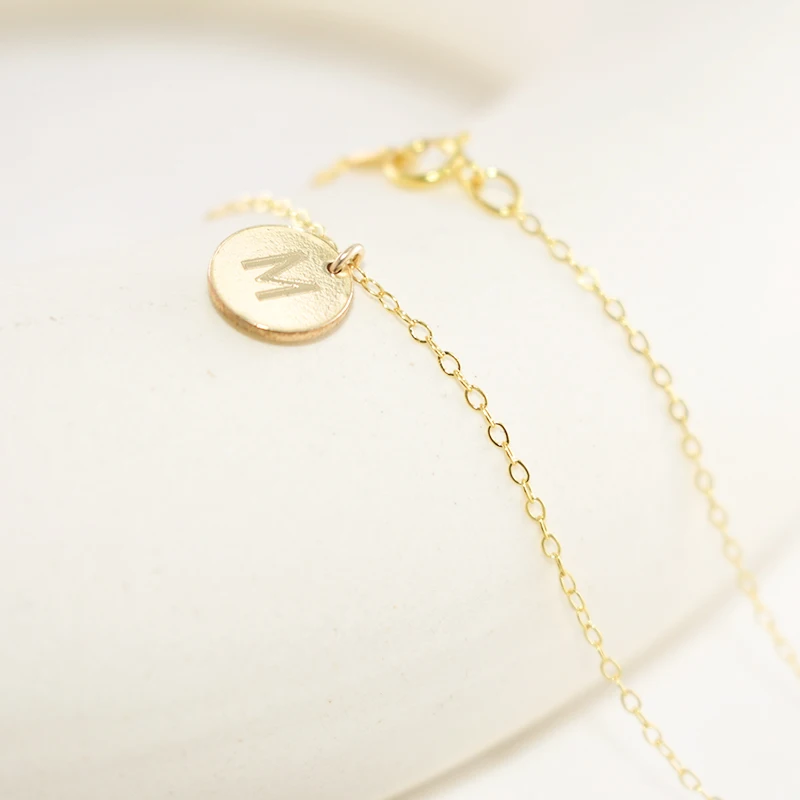 Long Necklace Handmade Coin Choker Gold Filled Disk Pendant  Letter Necklace Collier Femme Kolye Collares Women Jewelry