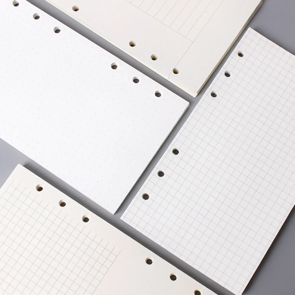 Planner Refill Pages For A5 A6 A7 M5 Binder Notebook 100g Thick Paper Loose Leaf Insert Stationery Journal Writing Sheets