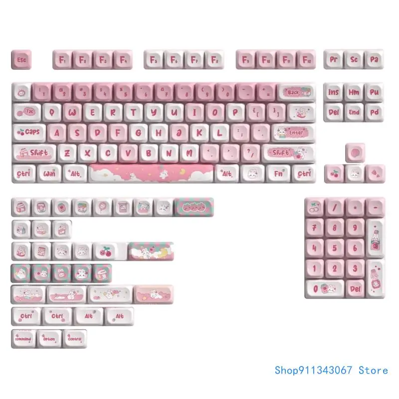 PBT 138Keys Keycaps Heat Sublimated Keycap Set for Mechanical Keyboard Keycaps Drop shipping
