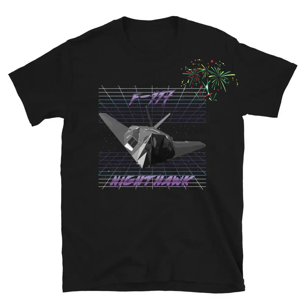 

F-117 Nighthawk Stealth Attack Aircraft Fighter Jet Men T-Shirt Short-Sleeve Casual 100% Cotton O-Neck Shirts