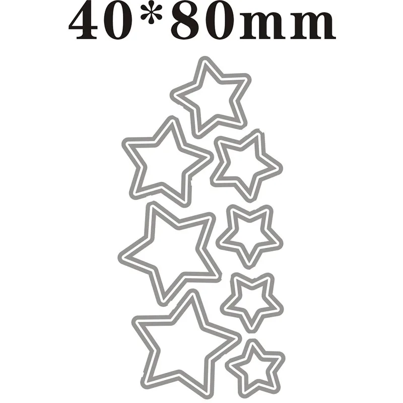 Five Pointed Star Decoration Metal Cutting Dies For DIY Scrapbook Photo Album Craft Decorat Paper Template Handcraft Gift Card