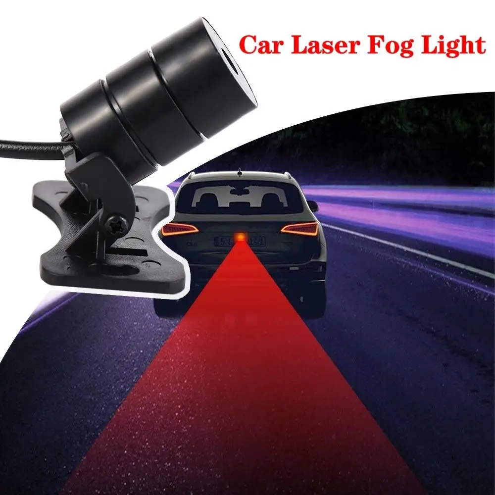 

1Pc Cars LED Car Laser Fog Light Rear Anti-Collision Driving Safety Signal Red Line Warning Brake Parking Warning Lamp
