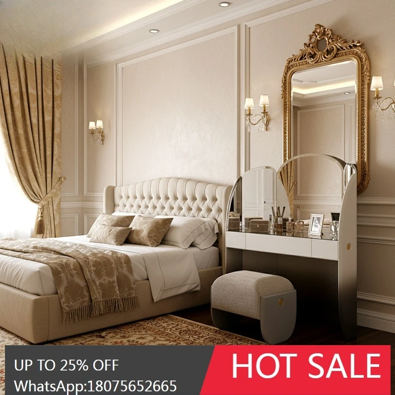 MJY High-End Three-Sided Mirror Dressing Table Luxury Bedroom Light Luxury Dressing Table