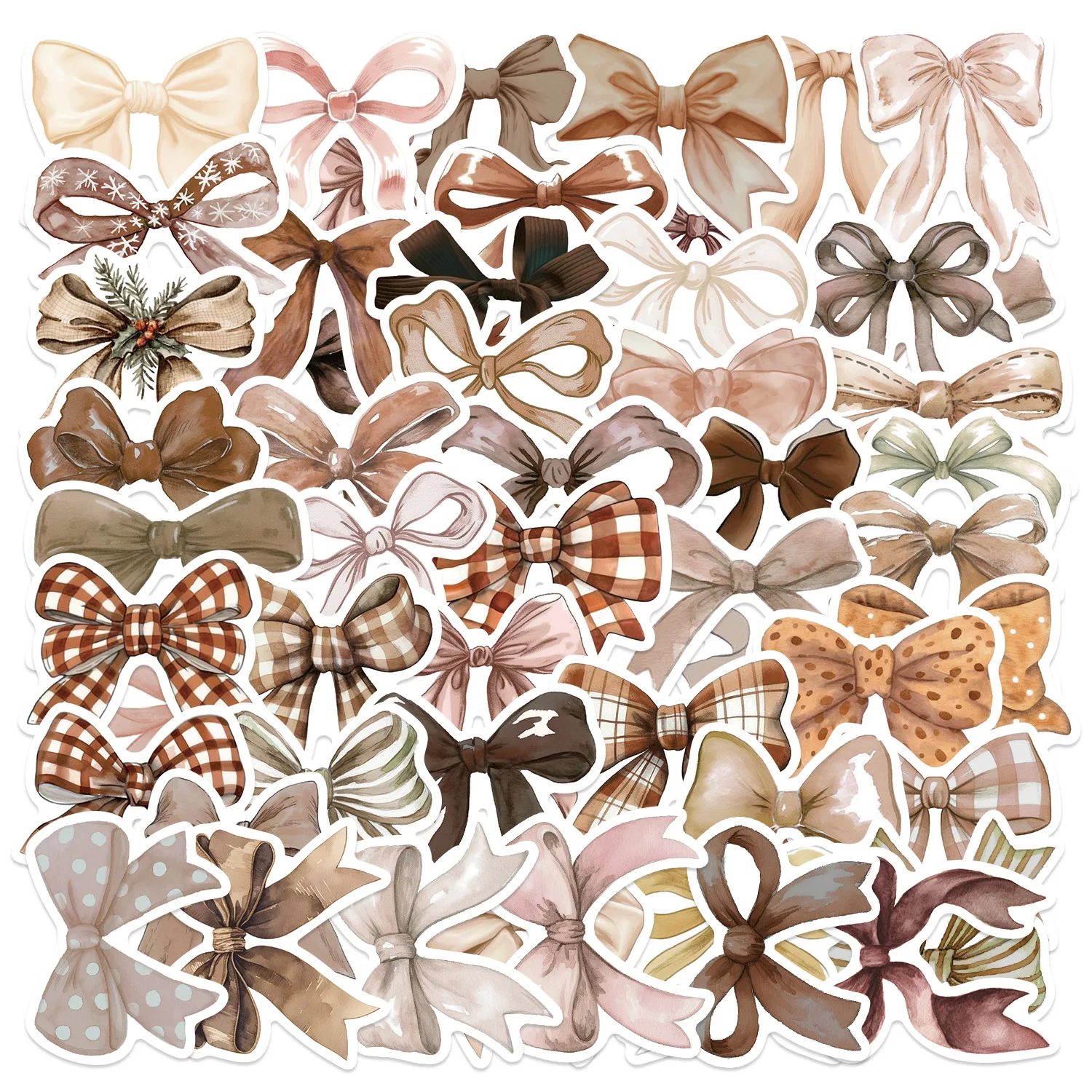 10/30/50Pcs Original Little Fresh Brown Bow Graffiti Stickers Decal Laptop Motorcycle Luggage Snowboard Fridge Car Pegatinas