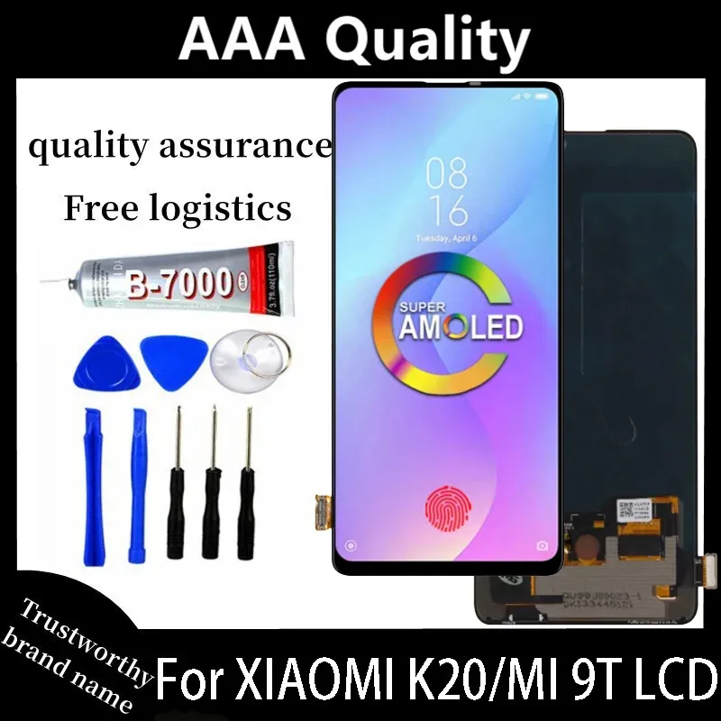 Tested AMOLED TFT For Xiaomi Display Mi 9T Pro Mi 9T LCD Touch Screen Digitizer Assembly For Redmi K20 pro Replacement Part