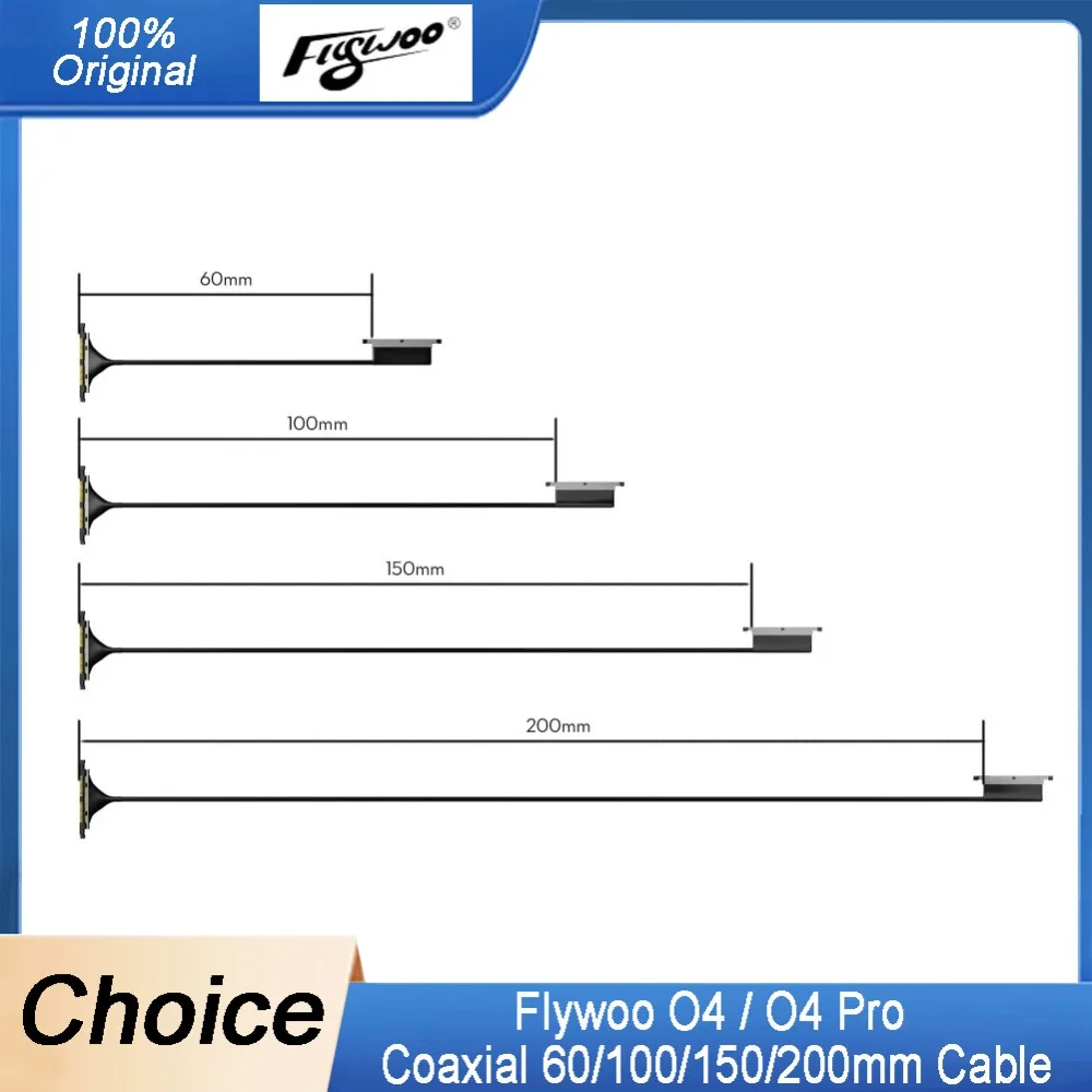

Flywoo Coaxial Cable for DJI O4/O4 Pro - 60/100/150/200mm Lengths, FPV Drone Compatible