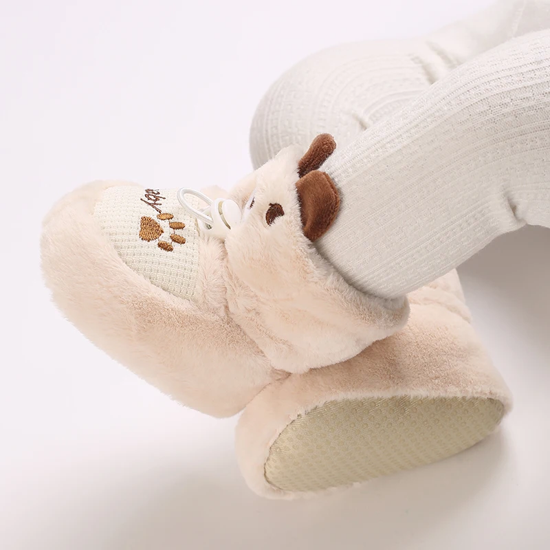0-18M Winter Baby Jungen Mädchen Warme Baumwollschuhe Weiche Sohle Bequeme Freizeitschuhe zum Gehen – Detail 9