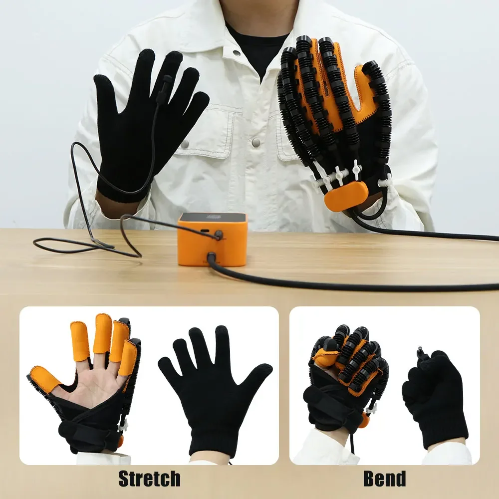 USB Rechargeable Left Right Rehabilitation Robot Glove Stroke Hemiplegia Cerebral Infarction Training Hand Care Finger Exerciser