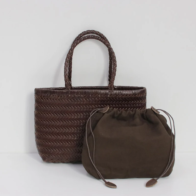 حقائب حقيقية من الجلد المنسوجة من الجلد للنساء حقائب مصممة فاخرة ومحافظ 2025 جديدة في مقبض أعلى من جلد البقر مع حقيبة كتف إبط داخلية الجيب الداخلي جودة عالية ًالشحن مجانا وصول الشحن السريع #5