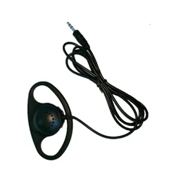 Widely Compatible D-type Earhook 3.5mm Clip Type Earphones Portable Stereophone Headphone for Conference Headset