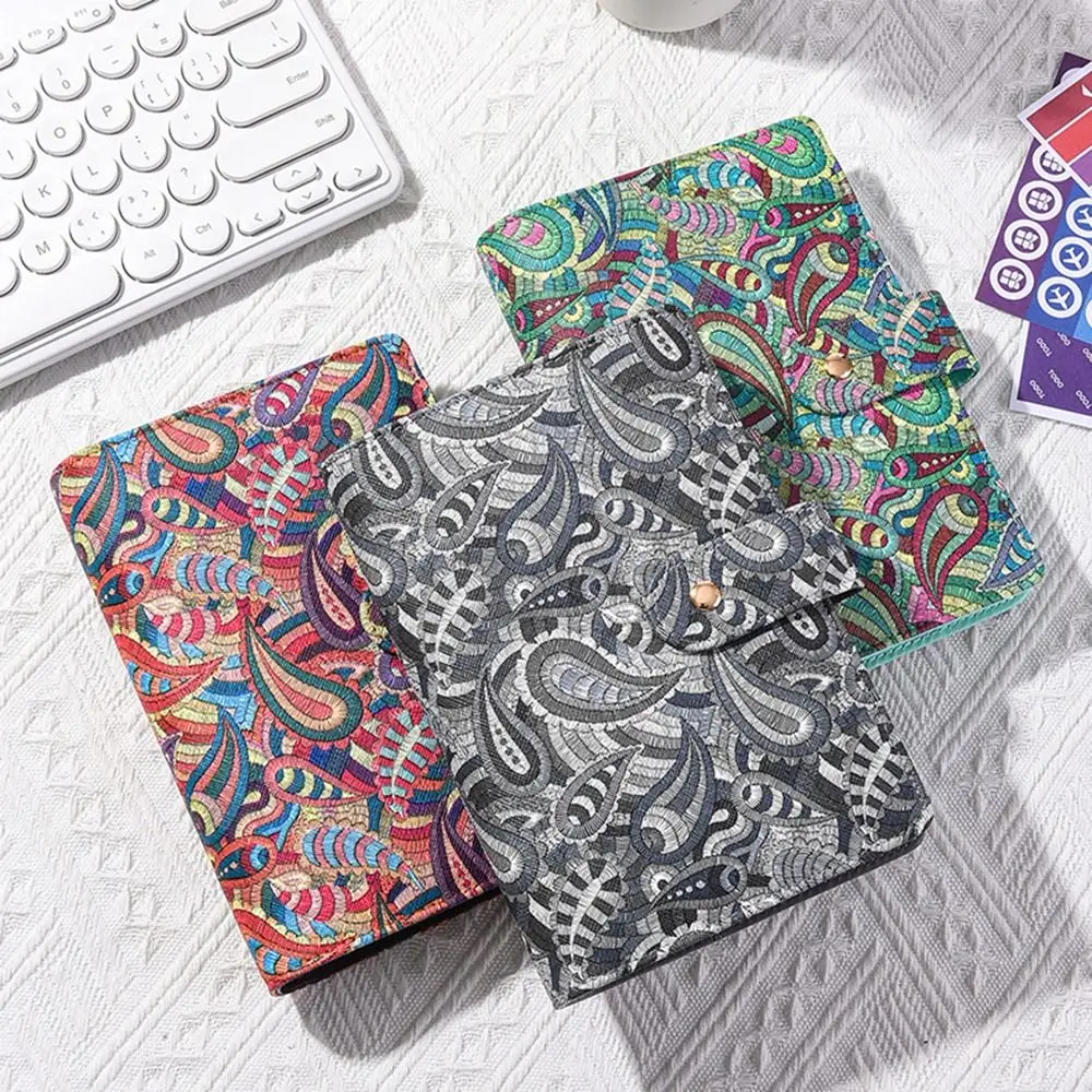 

Save Money A6 Budget Binder with Zipper Cash Envelopes PU Leather Money Saving Binder Expense Sheets Cashew Flowers