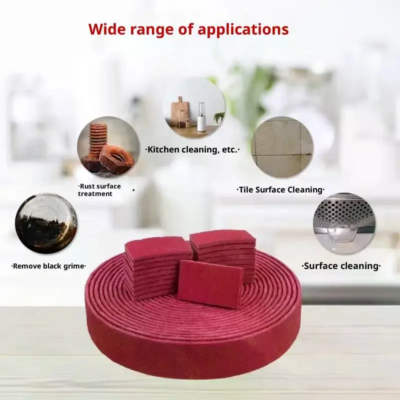 2m Carborundum Eraser Rust Remover Brush For Dish Pot Cleaning Emery Descaling Kitchen Tools Gadgets Accessories