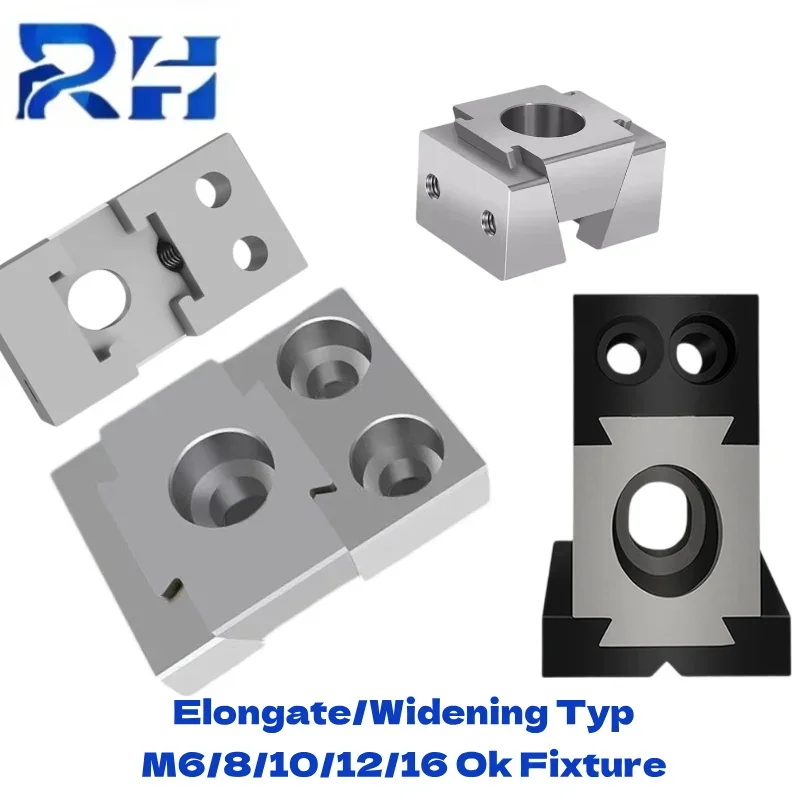 

M6 M8 M10 Тиски Прецизионные фиксированные приспособления для установки Одностороннее удлинение/расширение Обработка с ЧПУ Многостанционный клиновой зажимной блок Элемент