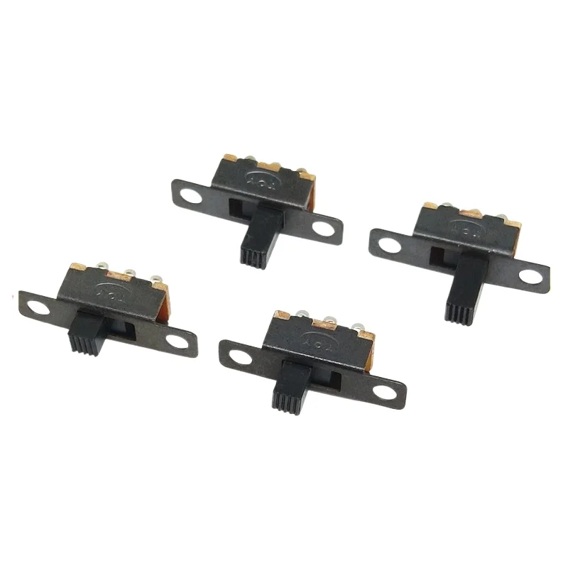 20PCS SS12F15 Mini Size Black SPDT Slide Switch 50V 0.5A for DIY Power Electronic Projects G6 1P2T Toggle Switch Handle 3-7mm