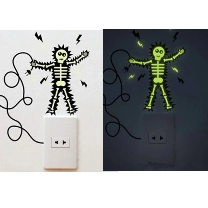 1 لفة مضيئة الشريط ليلة الأمن تحذير ملصقات المرحلة الخضراء الفلورسنت المضادة للتصادم ملصقات غرفة الاطفال السلامة الديكور #6