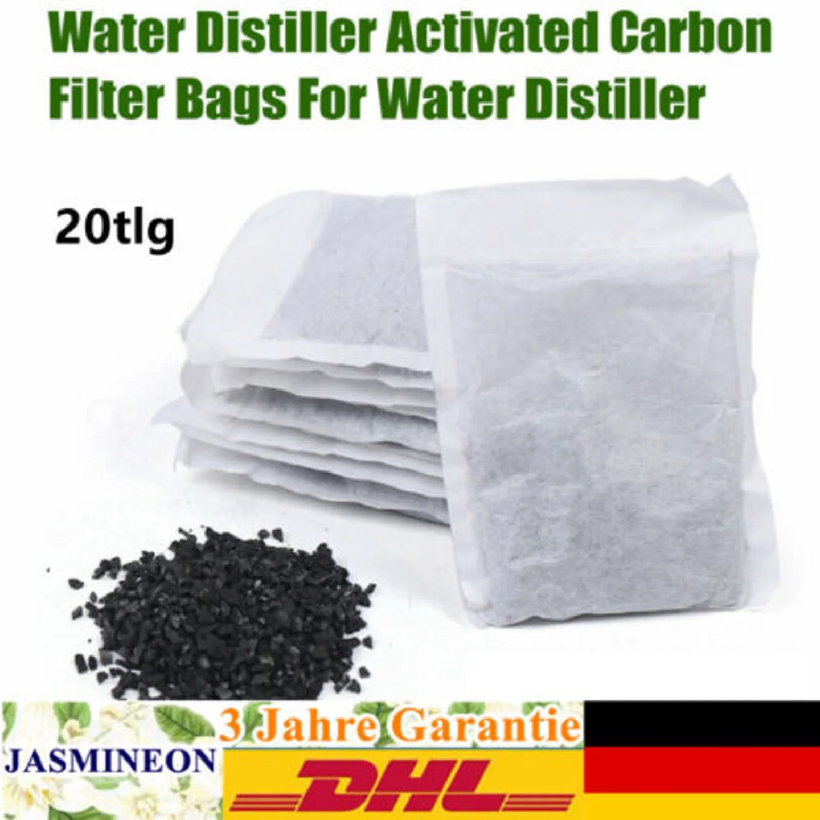 20× Pure Distillers Activated Carbon Charcoal Filters Packs For Water Distiller Purify Water Remove Compound