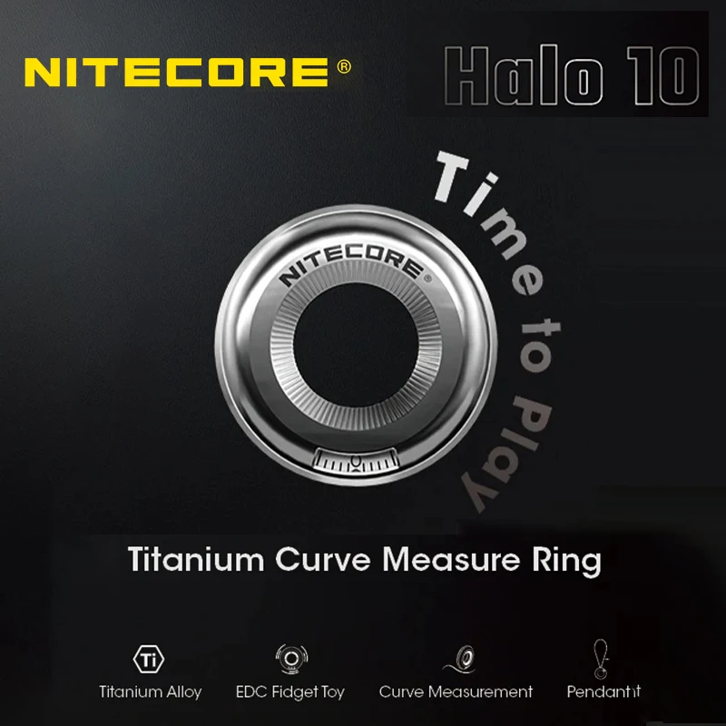 nitecore-halo-10-titanium-alloy-ring-ruler-outdoor-measuring-fingertip-toy-decompression-edc-pendant-multifunctional-tool