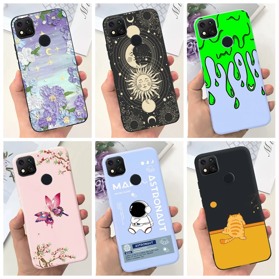 For Xiaomi Redmi 9C Case Redmi 9C NFC Cover Cute Astronaut Butterfly Soft TPU Phone Cases For Xiaomi Redmi 9 Activ Redmi9C Funda