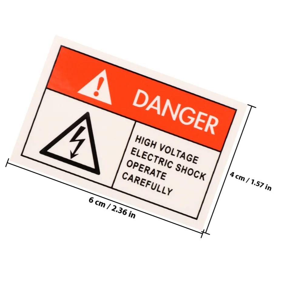 8Pcs Warning Electric Shocks Sign Durable Adhesive High Voltage Danger Labels Electrical Panel Caution Stickers