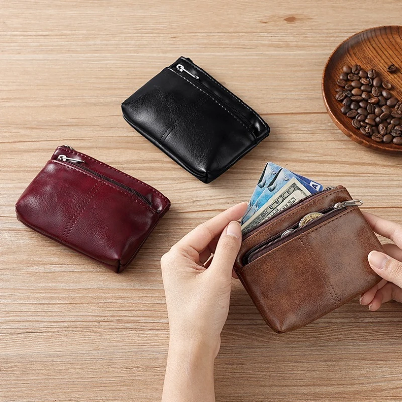 Women Men Coin Purse Men Small Bag Wallet Change Purses Zipper Money Bags Children Mini Wallets Leather Key Holder Purse