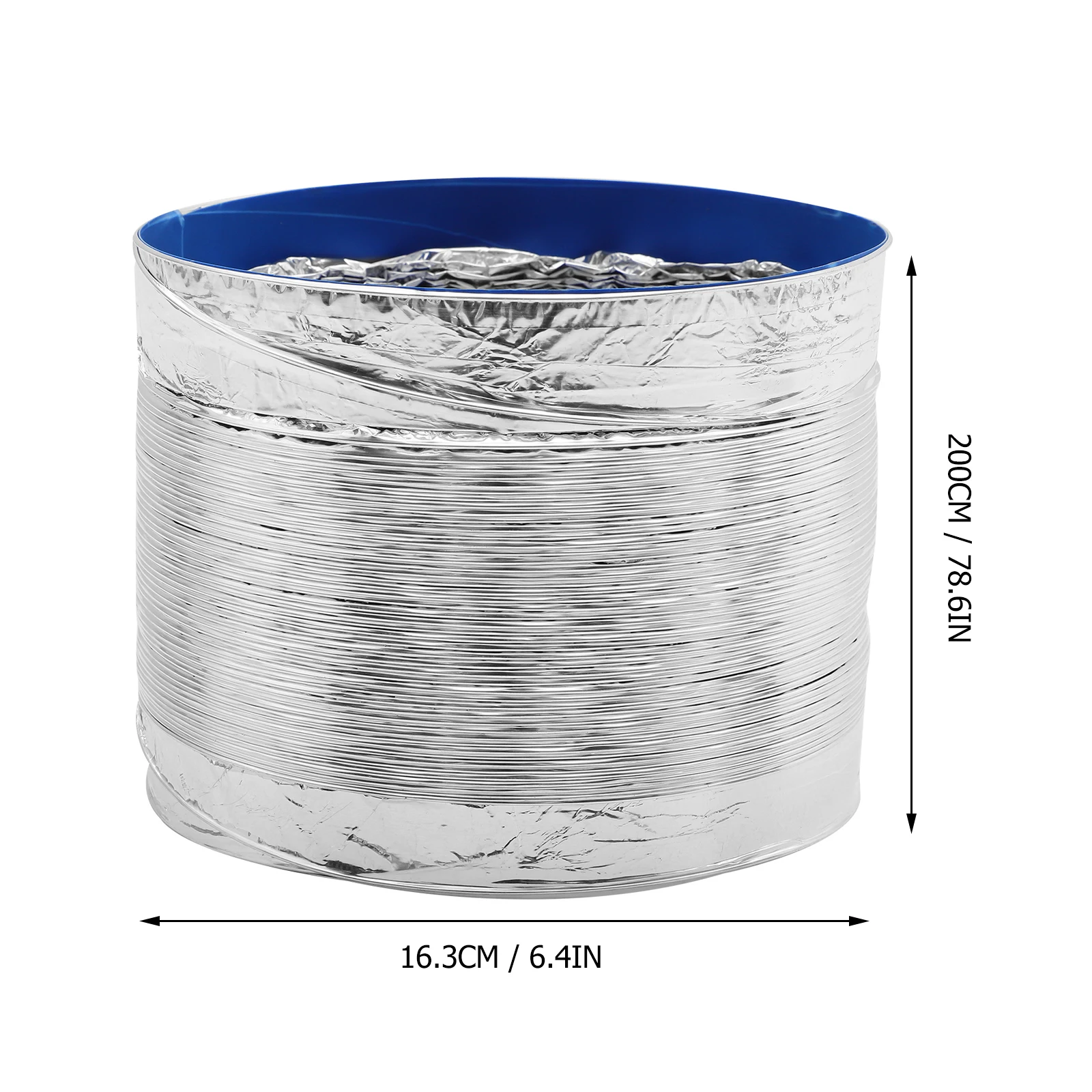

2m Flame Retardant Aluminum Foil Air Duct Hose Flexible Ventilation Exhaust Vent Dryer Vent Hose for Hvac Bathrooms Kitchens