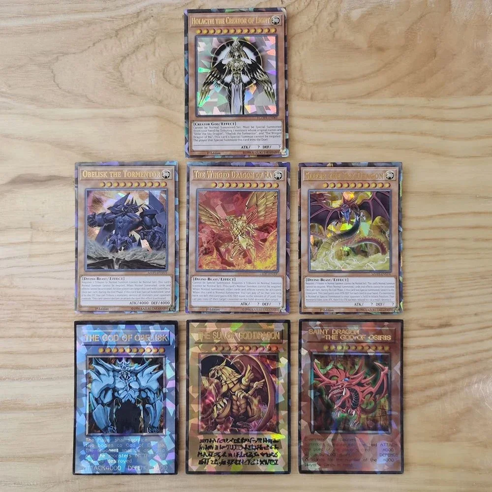 Yu Gi Oh Yugi Muto Iron Box Glass Broken Flash English Version Blue Eyes White Dragon Black Mage Dark Archmage Collection Card