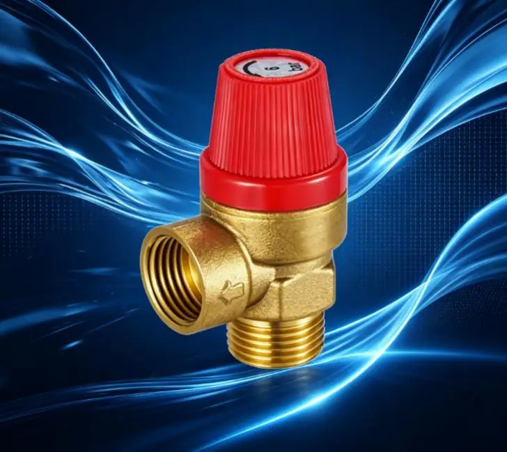 Brass Safety Relief Valve with Precision Ground Seat for Tight Shutoff Performance in Hot Water Circulation Systems