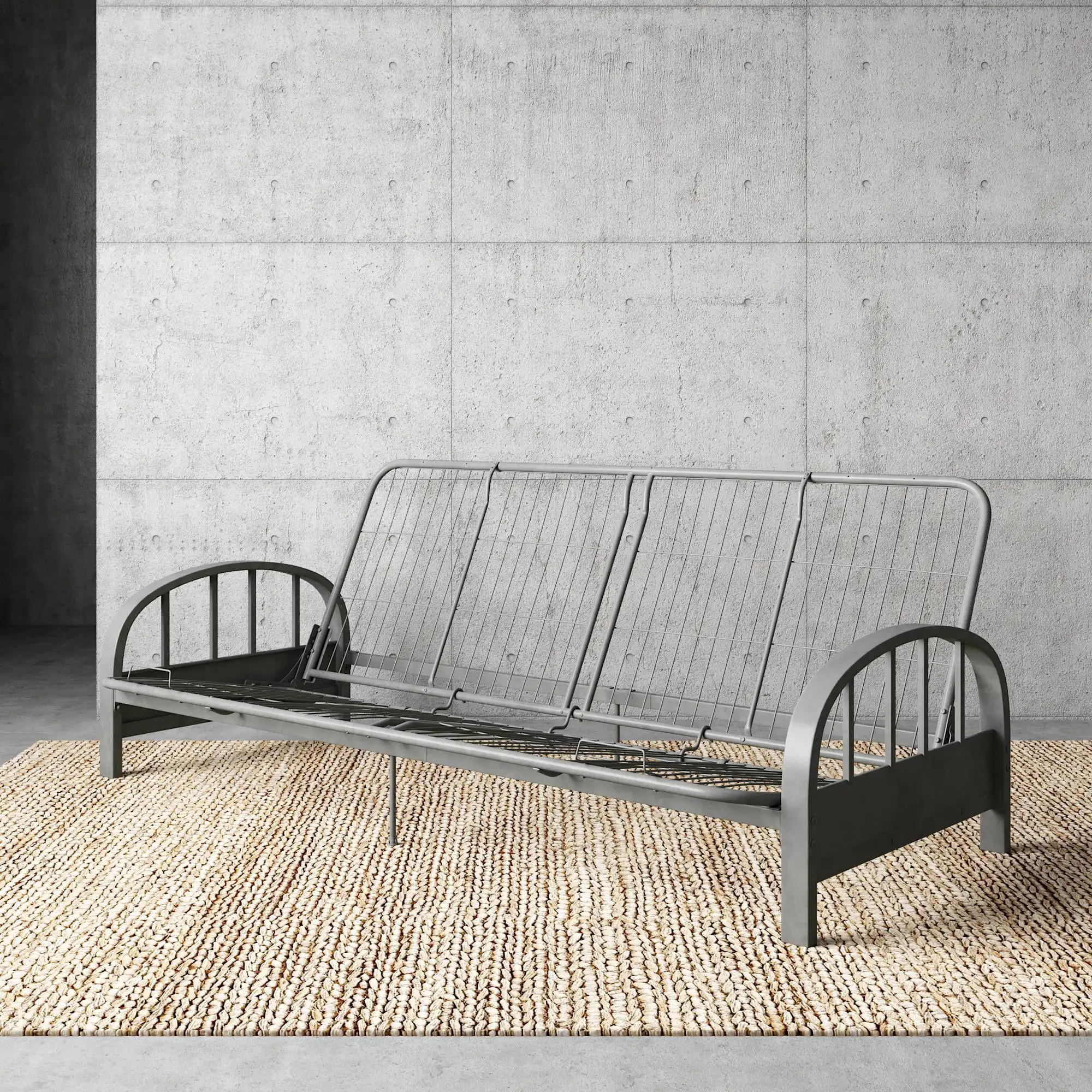 

Metal Futon Frame, Converts Easily to a Full- Size Bed, Furniture Living Room