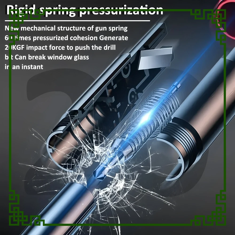Fensterbrecher, Sicherheitsgurtschneider, Auto-Gadgets, Fahrzeug-Fluchtwerkzeug, sicherer Hammer, Glasbrecher, lebensrettendes Notfall-Artefakt, ein Sekunde