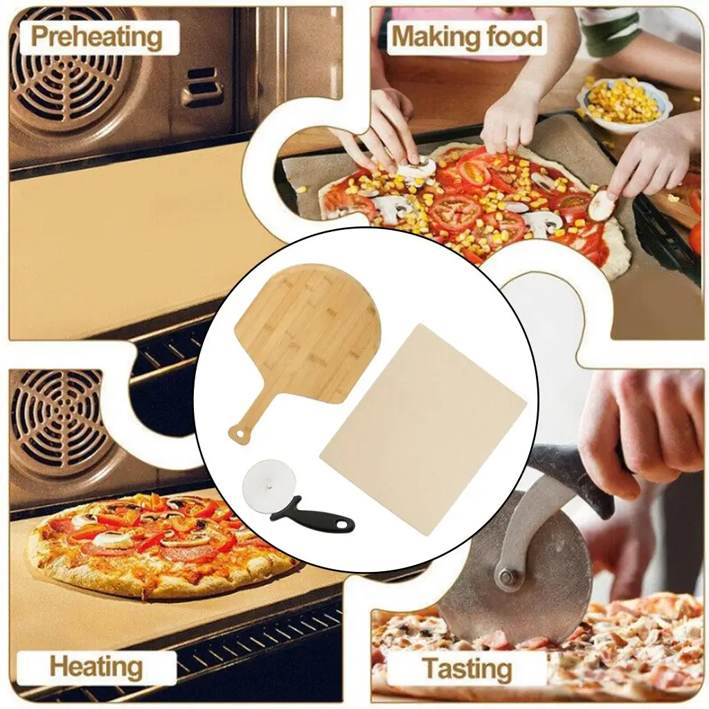 Making Set Cordierite Board Oven Grill Fast Cutting Baking Bread Kitchen Tools High Temperature Resistant