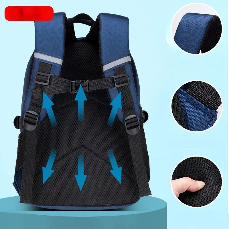 Mochilas escolares para estudiantes de primaria, mochilas ligeras para estudiantes de secundaria, nueva mochila para protección de la columna vertebral