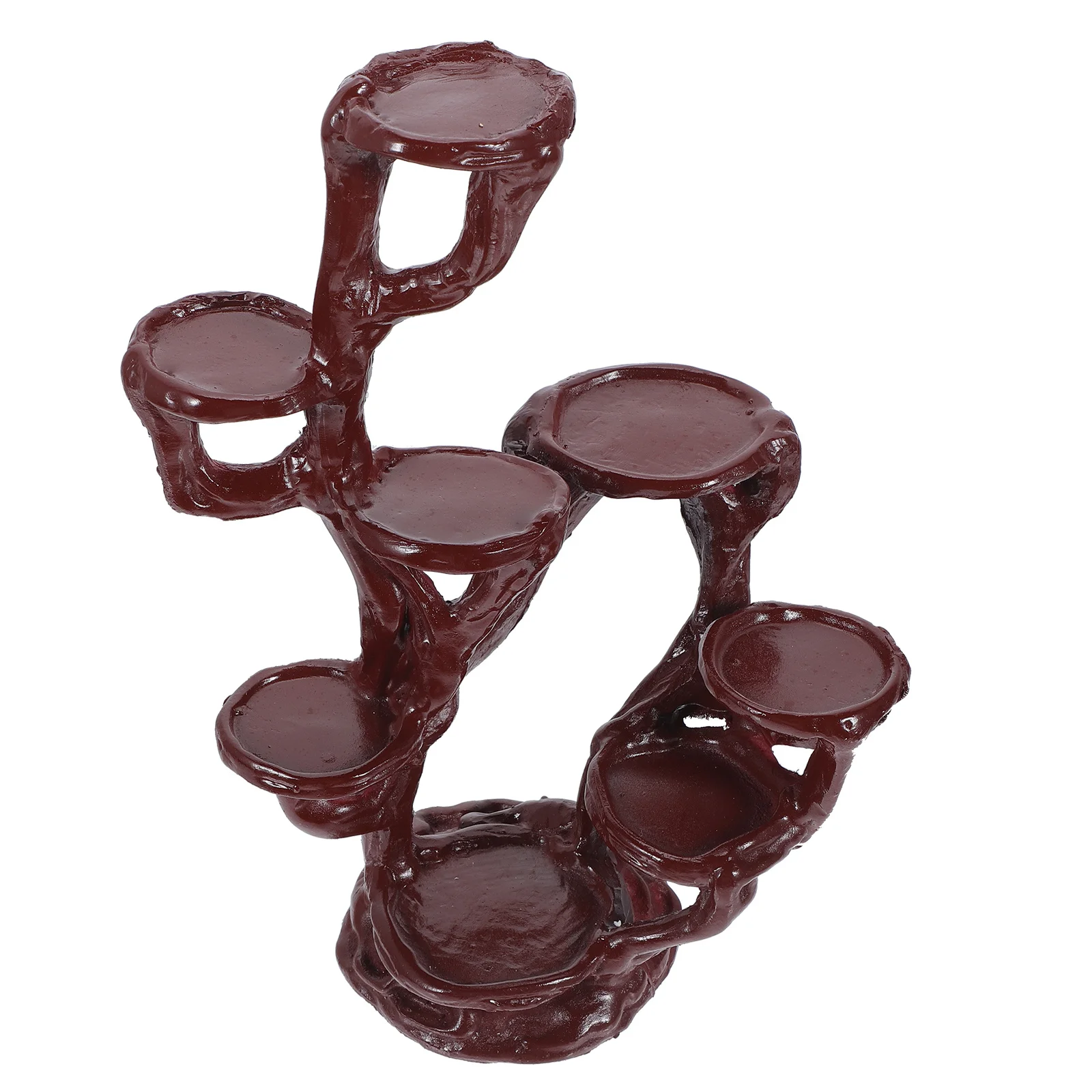 حامل وعاء عالي التحمل متعدد الطبقات من الراتنج، حامل عرض داخلي للمنزل، حامل نبات أخضر، حامل نبات بوعاء