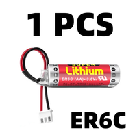 1PCS Original New ER6C AA 14500 3.6V 1800mAh F2-40BL FX2N-48MT PLC CNC Industrial Lithium Battery With Plug