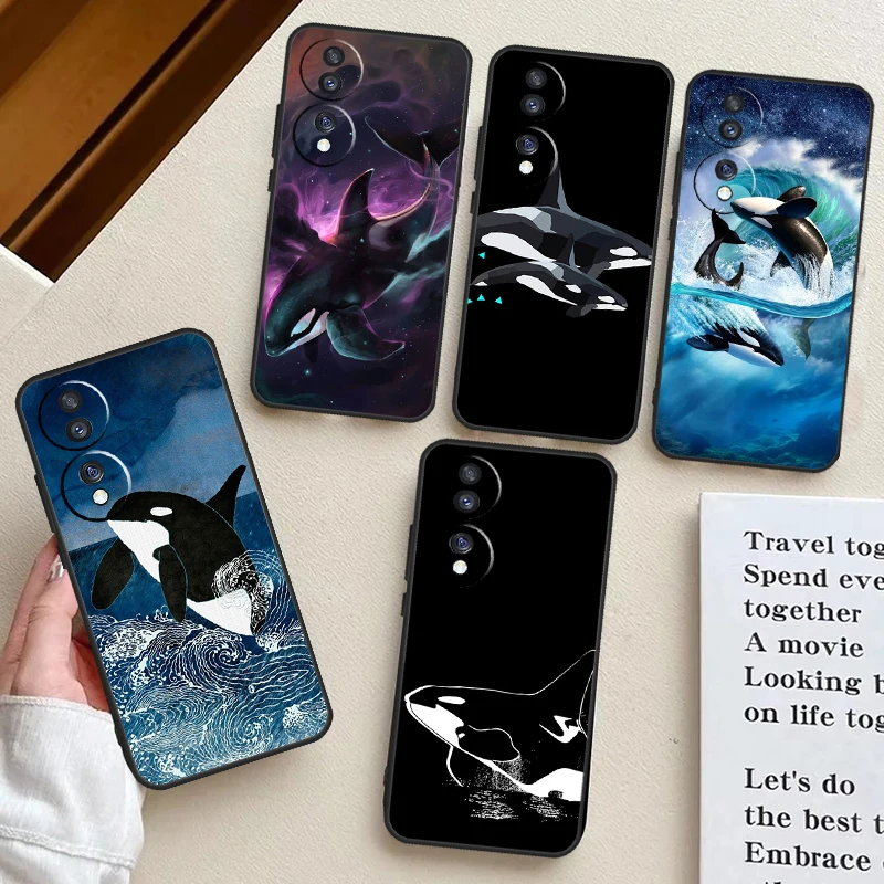 Killer Whale Case For Honor X9b X8b X9a X8a X6a X7a X7 X8 X9 Cover For Honor Magic 5 6 Pro 50 70 90 Lite