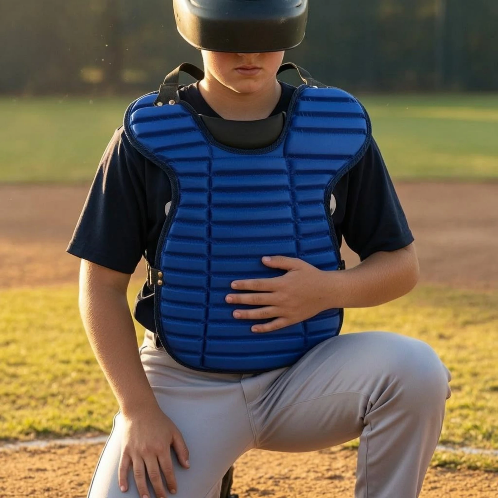 catcher's-face-guard-chest-protector-leg-guards-professional-grade-catcher's-safety-gear-set-adjustable-straps-for-training