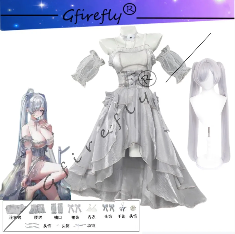 

Game Character Cosplay Costume Same Cinderella Crystal Princess Dress and Stage Performance Costume As Victory Goddess Character
