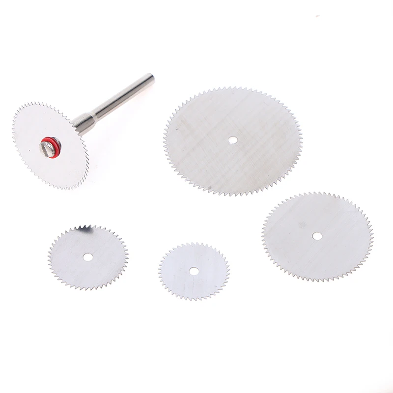 

6Pcs/set 16 18 22 25 32mm Cutting Disc Hand Tools Stainless Steel Slice Metal Cutting Disc With 1 Mandre For Rotary Tool Durable